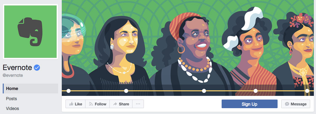 Evernote Facebook Page